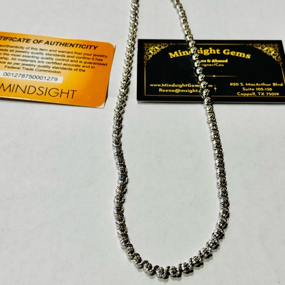 Real Diamond Necklace for women, Gift for her, Natural earth mined diamonds 1ctw - Picture 8 of 9